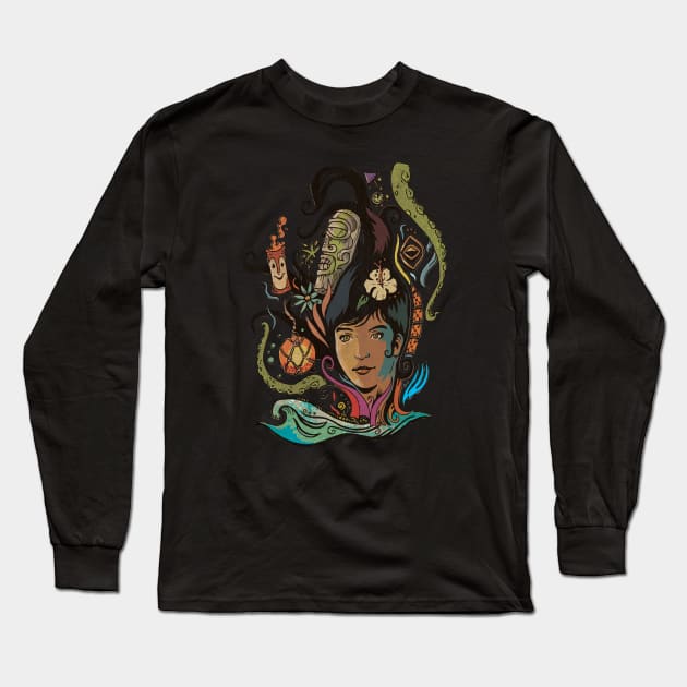 Wahine #4 Long Sleeve T-Shirt by zerostreet